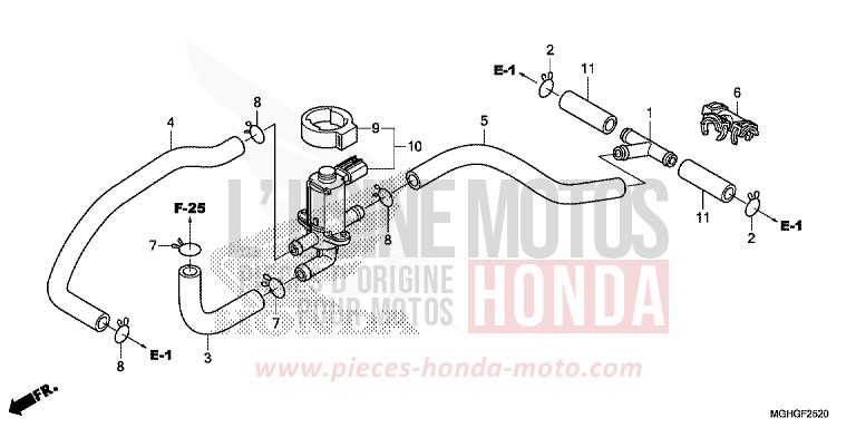 AIR INJECTION CONTROL VALVE for VFR1200X Dual Clutch PEARL COSMIC BLACK (NHA64) from 2016